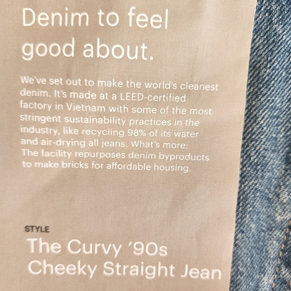 NWT Everlane The Curvy 90s Straight Jean, Size 27 Crop - Picture 10 of 13